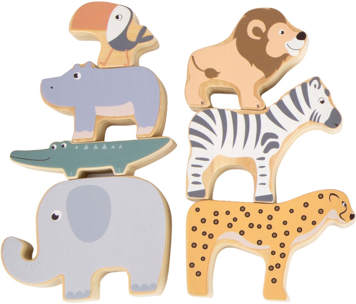 Small Foot - Wooden Safari Animals Balance Game 7