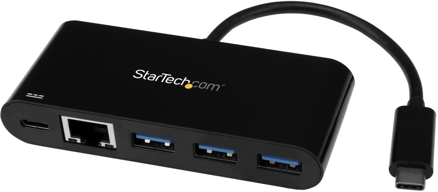 StarTech.com US1GC303APD USB-C to Ethernet Adapter with 3-Port USB 3.0 Hub and Power Delivery