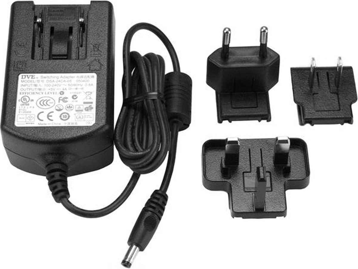 StarTech.com Replacement 5V DC Power Adapter - 5 Volts 4 Amps - strømforsyningsadapter