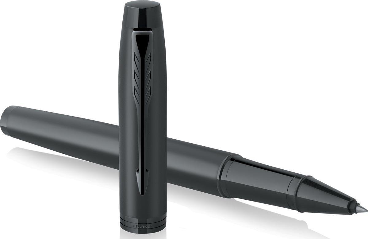 Parker IM metallisk sort, sort PVD, rullepen F sort