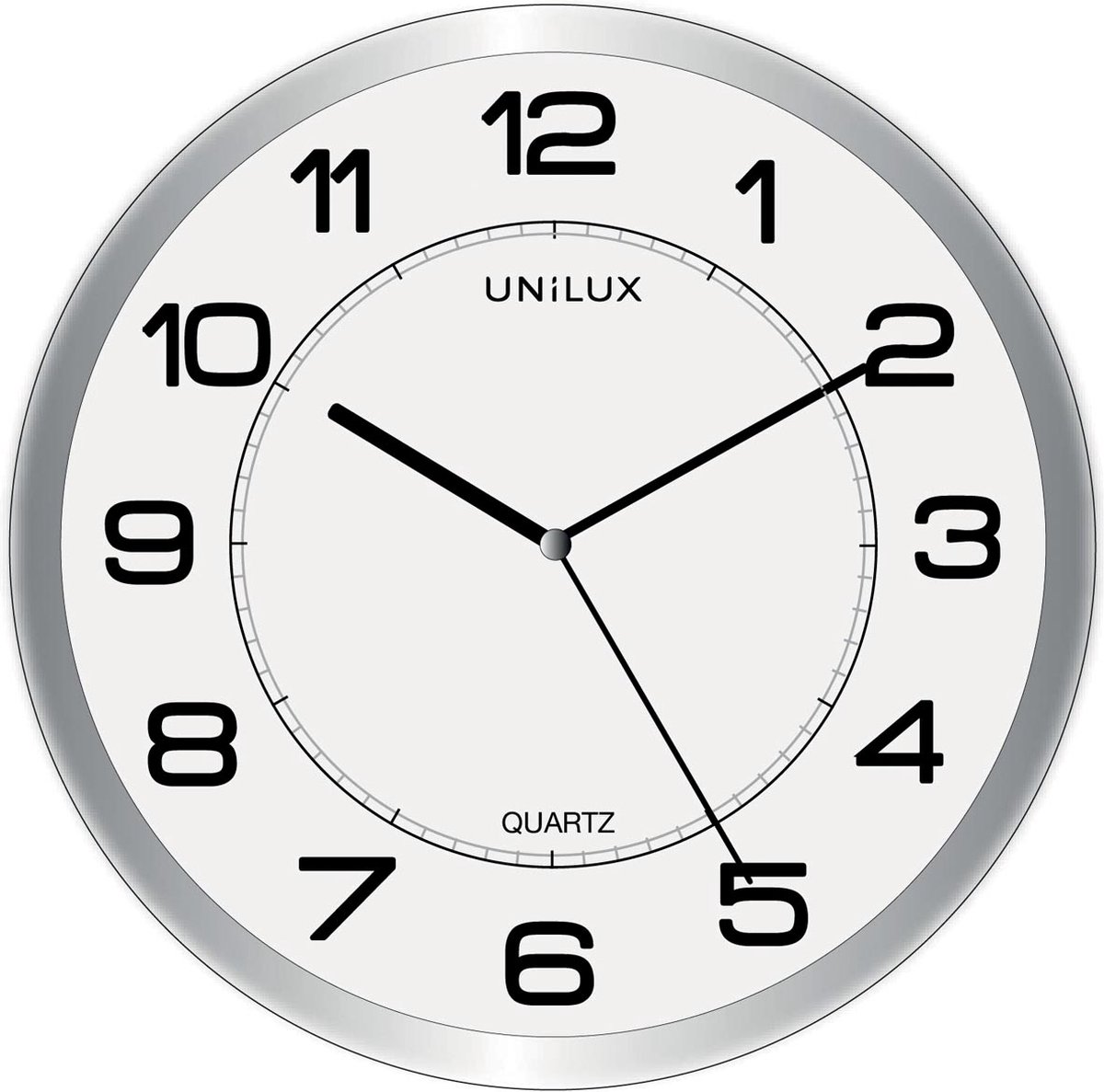 Unilux Magnet Ur, sølv
