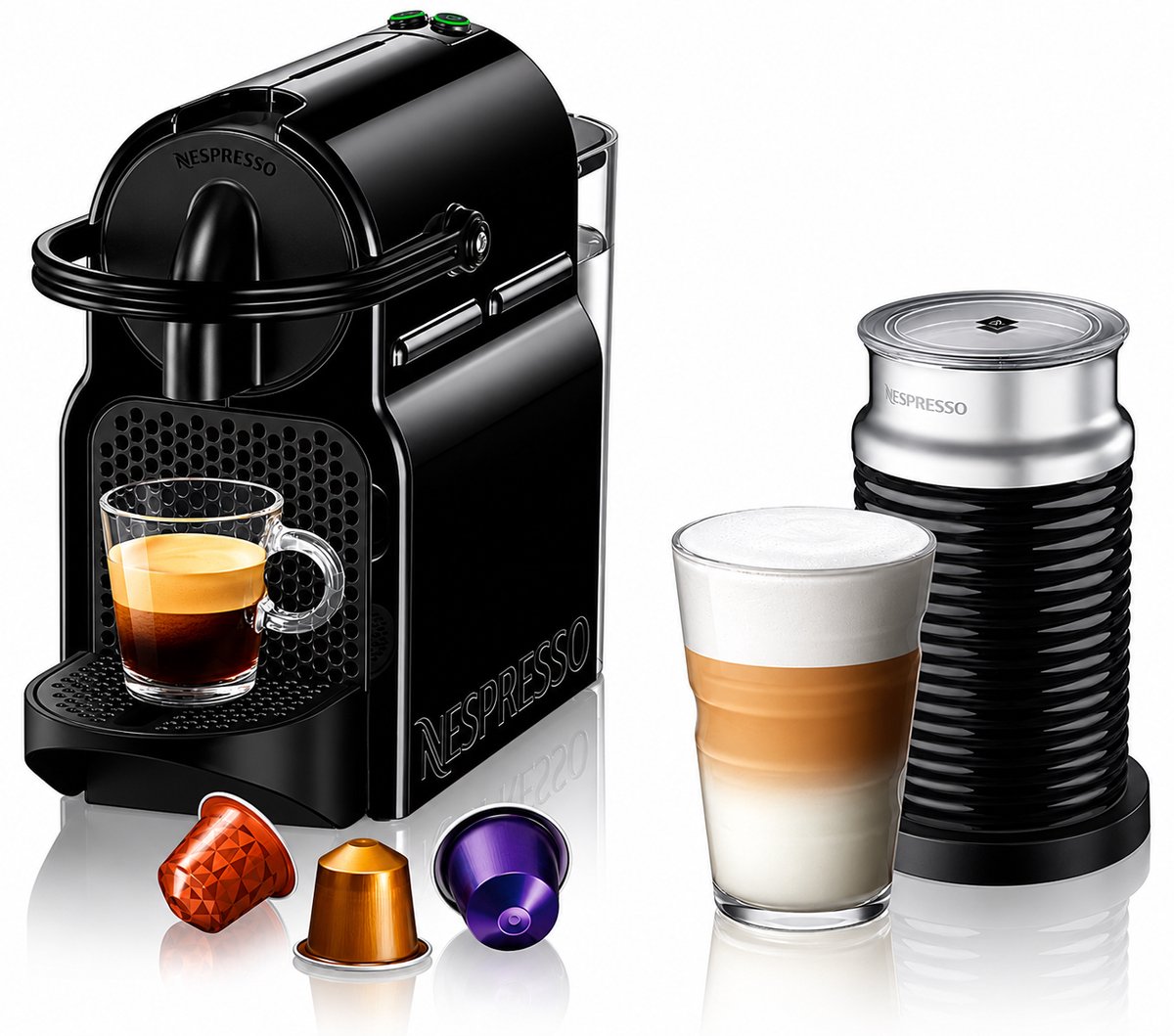 Nespresso Inissia w. Aeroccino - Black