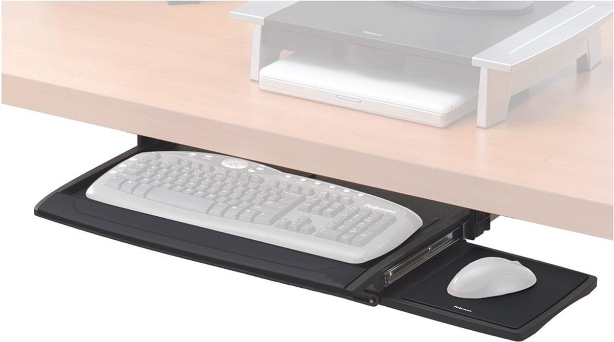 Fellowes Deluxe Keyboard Drawer w/Soft Touch Wrist Rest