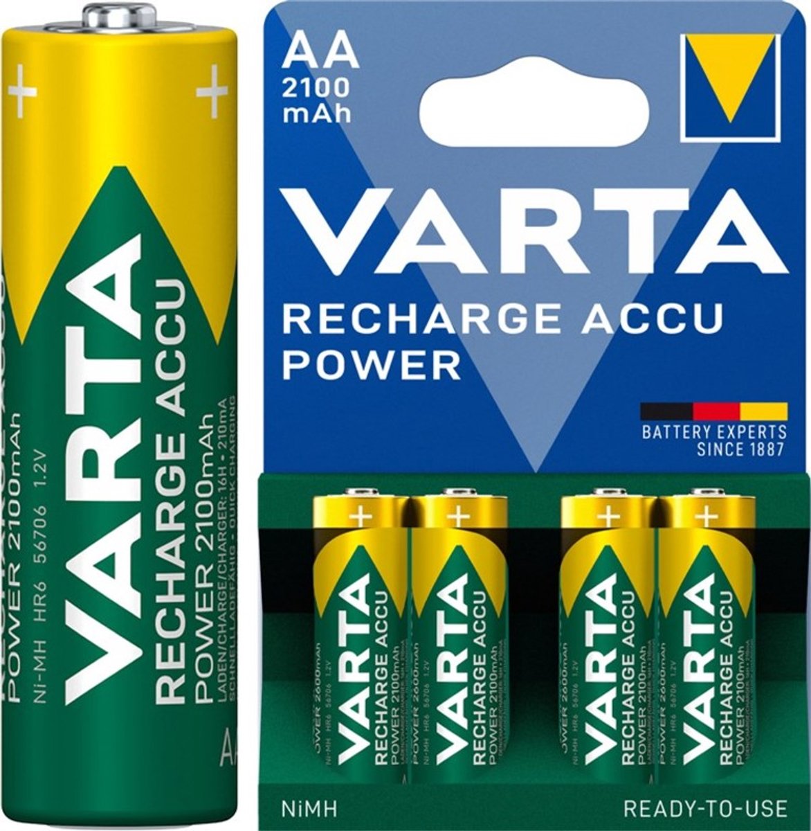 VARTA Varta Recharg. AA 2100 mAh - 4-pak