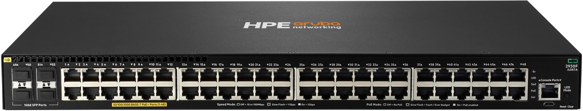 HP E Aruba 2930F 48G PoE+ 4SFP