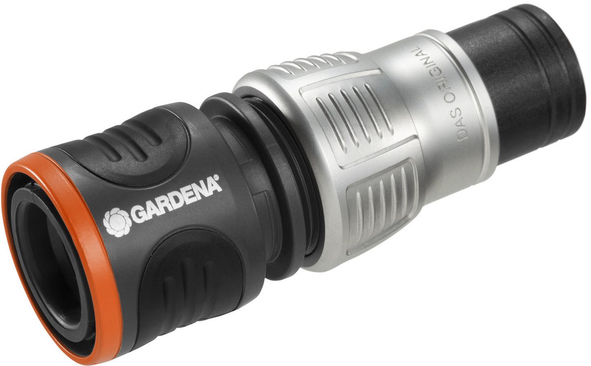 Gardena Premium slangekobling m. vandstop 13 mm (1/2") - 15 mm (5/8")