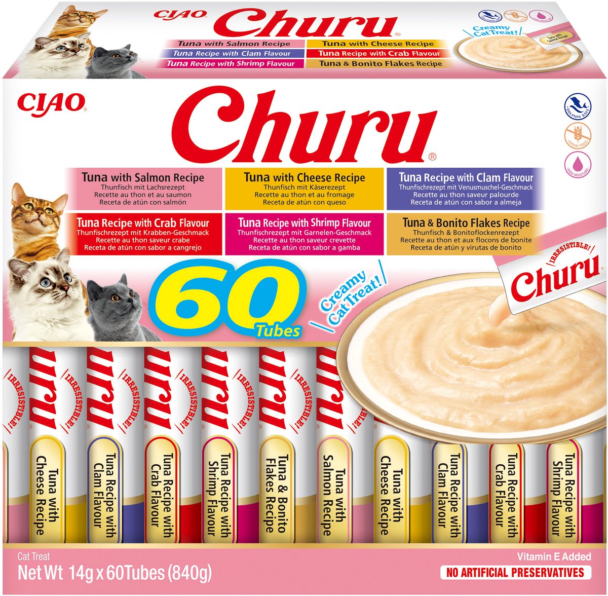 INABA Churu Variationsboks Tun - kattegodbidder - 60 x 14g