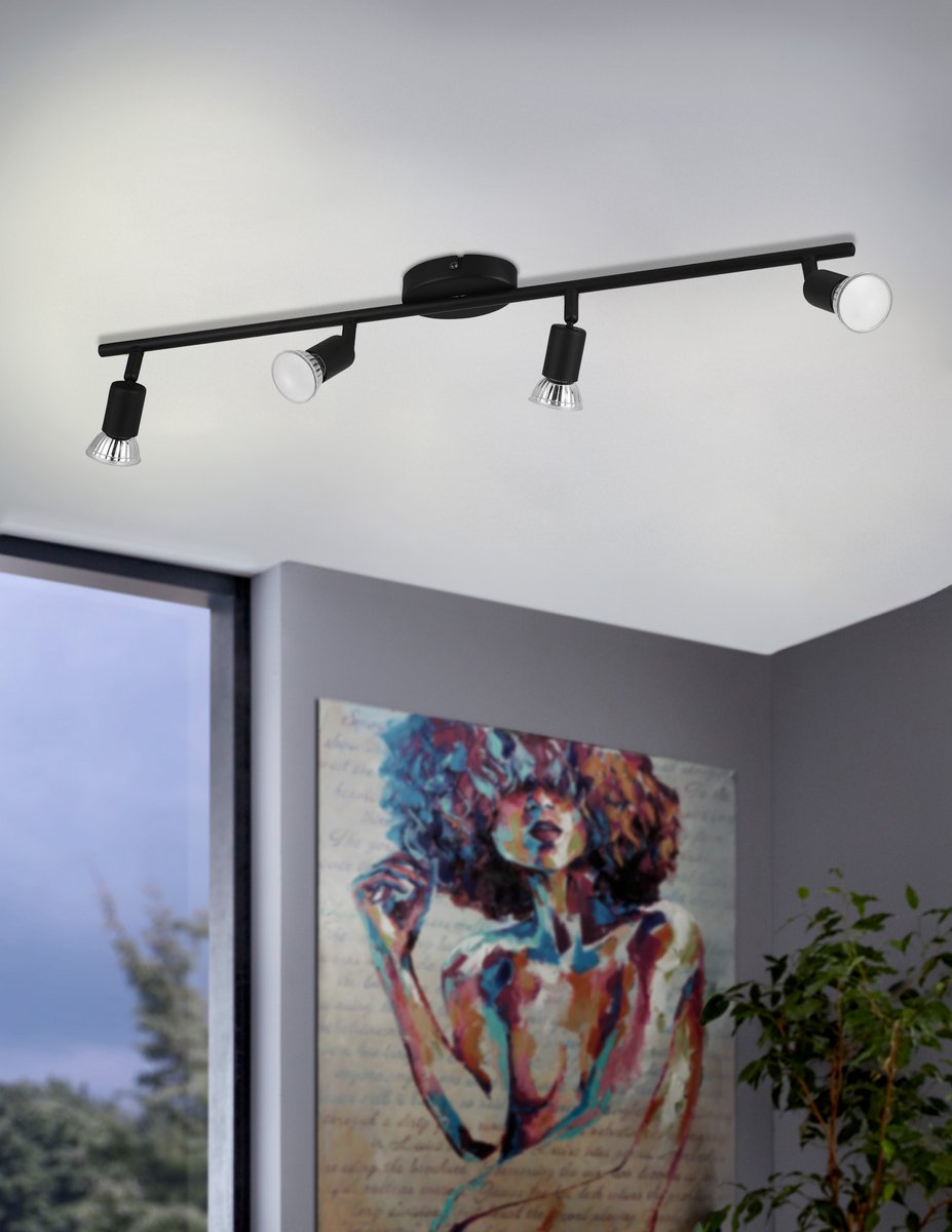 EGLO BUZZ LED spotskinne 4L, sort