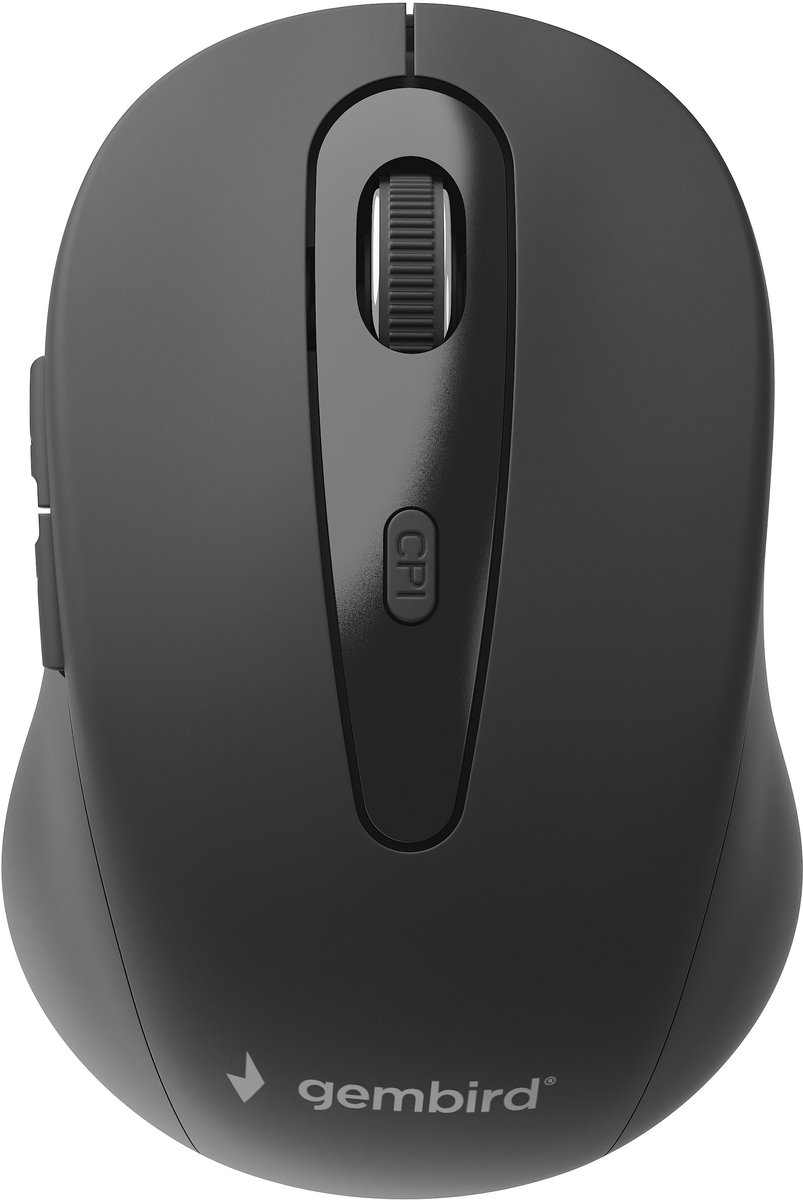 Gembird Blueooth wireless 6-button mouse - Mus - Optisk - 6 knapper - Sort