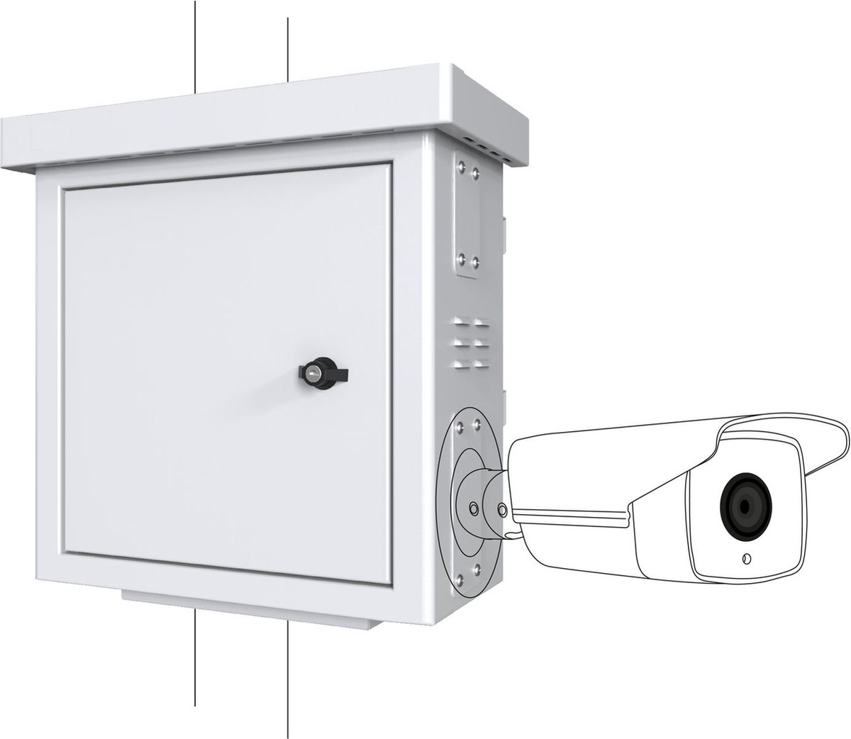 Lanview by Logon - camera surveillance cabinet - mini radius for 4 cameras