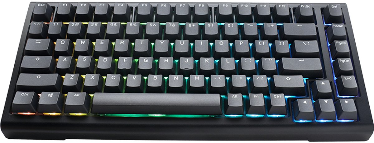 Ducky Tinker75 - Gaming Tastatur - Uden Numpad - Nordisk - Sort