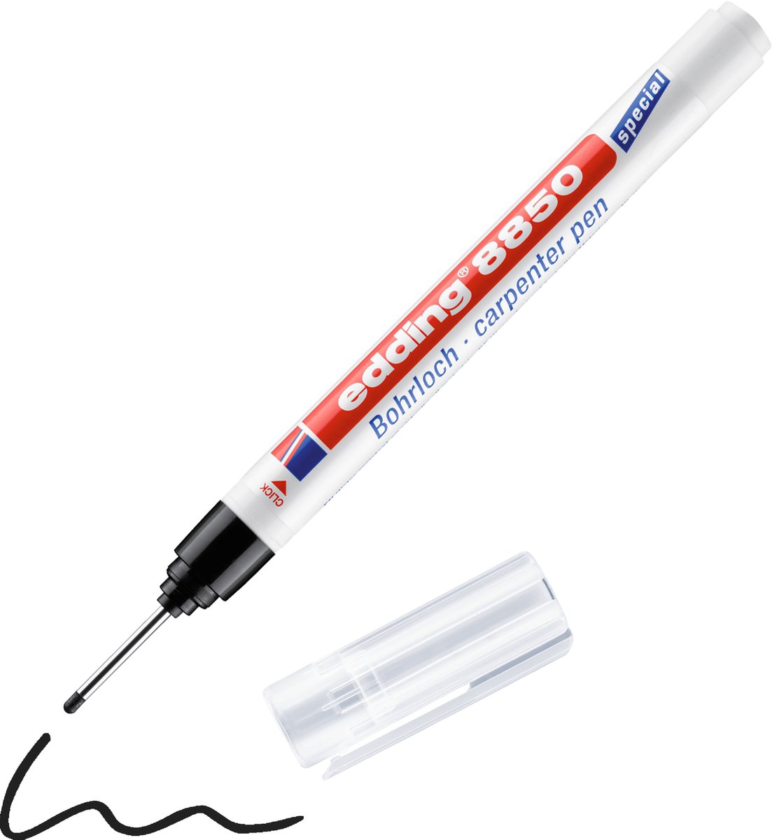 Edding e-8850 tømrer pen sort