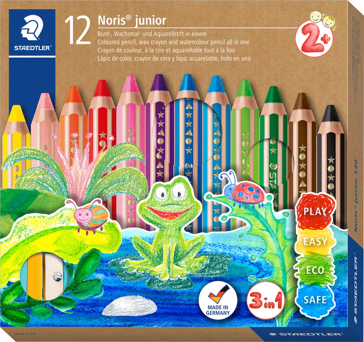 Staedtler Noris Junior 12 stk. ass. 100% PEFC