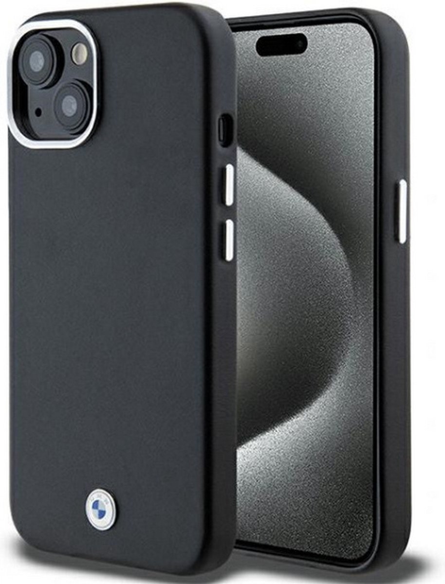 BMW Signature Wrapped Metal MagSafe Case for iPhone 15/14/13 - Black