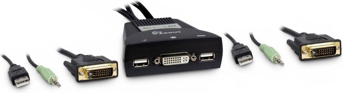 Inter-Tech KVM-LS-21DA - DVI / USB / Audio