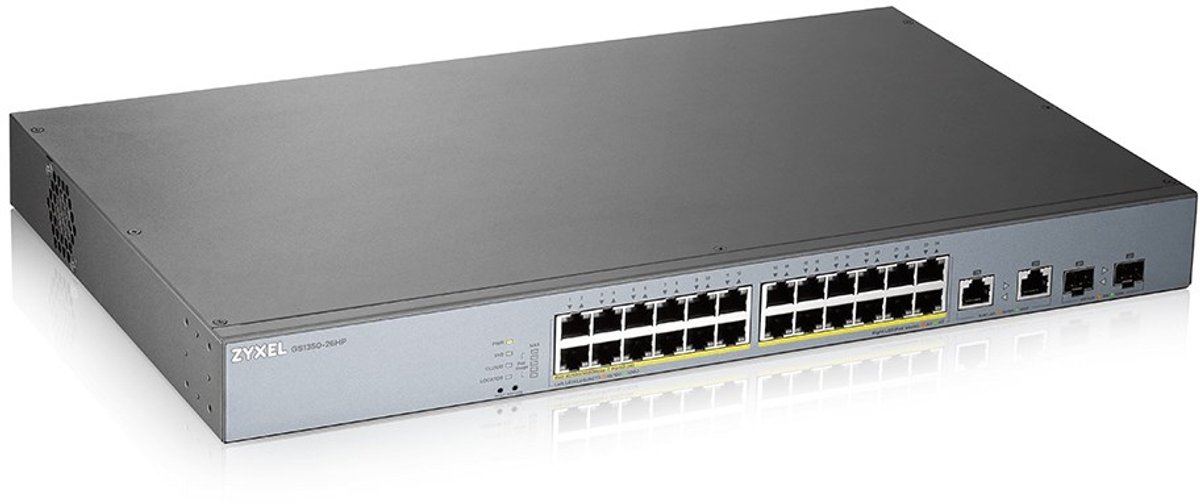 ZyXEL GS1350-26HP 24-port GbE Smart Managed PoE Switch with GbE Uplink