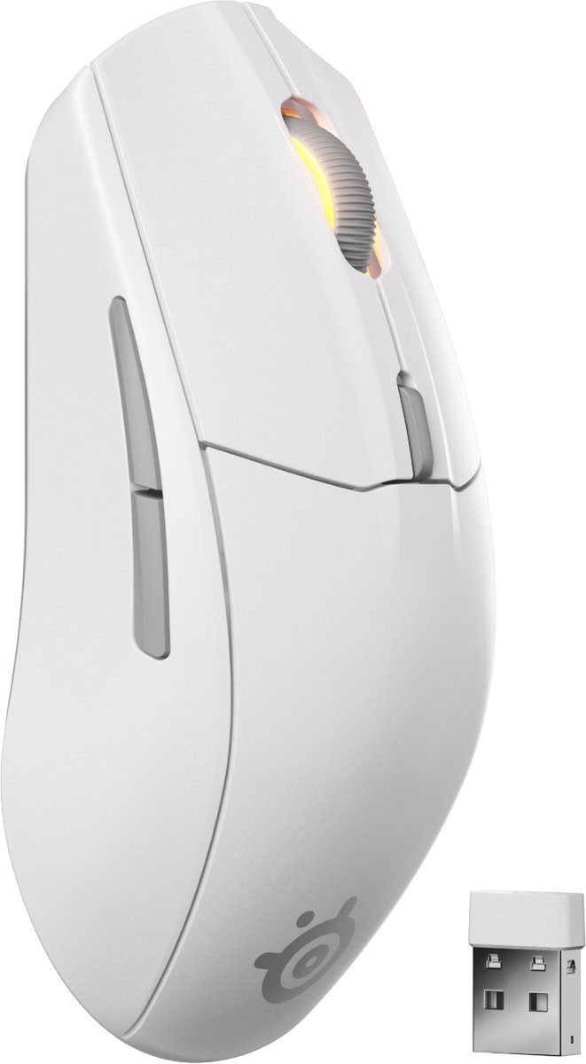 SteelSeries Rival 3 Wireless Gen 2 - Gaming Mus - Optisk - 6 knapper - Hvid