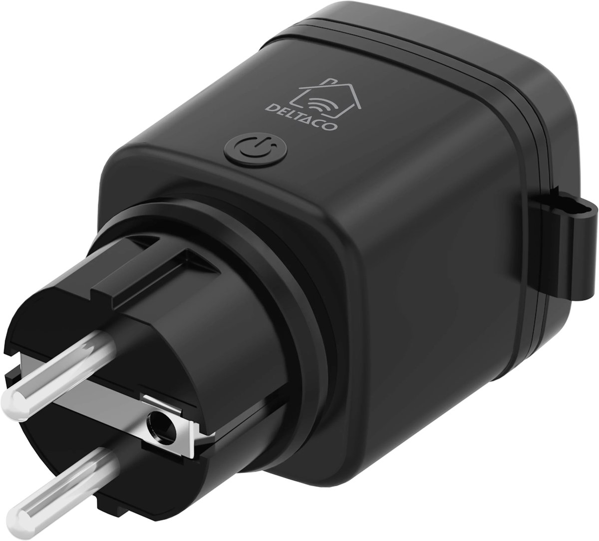 Deltaco Udendørs strømafbryder, WiFi 2,4GHz, IP44, 13A, timer, 1xCEE 7/3, 220-240V, sort/grøn