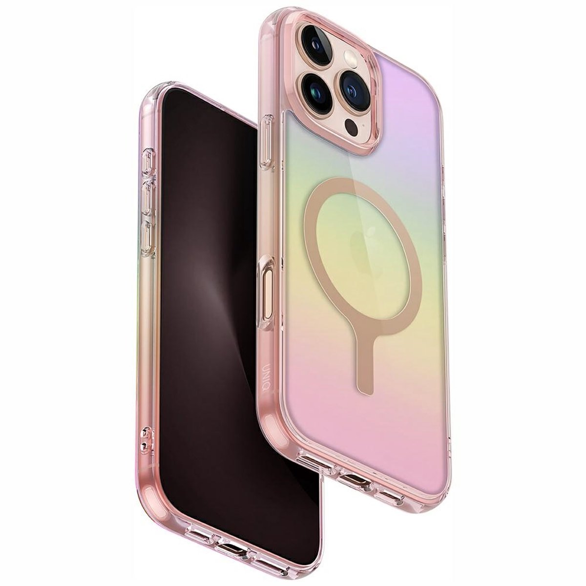 UNIQ Iridescia Magclick Charging Case for iPhone 16 Pro Max - Pink