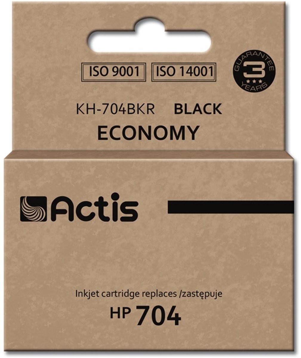 Actis standard KH-704BKR - black - remanufactured - ink cartridge (alternative for: HP 704 HP CN692AE)