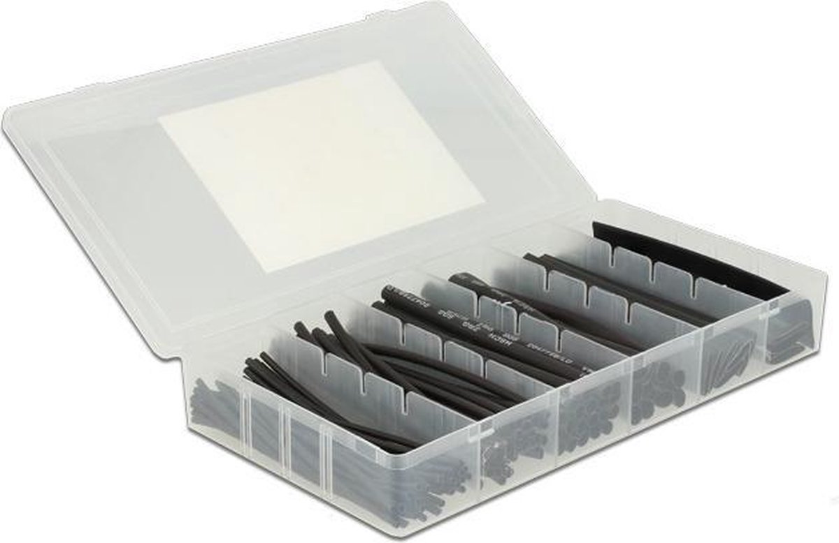 DeLOCK Heat shrink tube box (100-Pack) Black