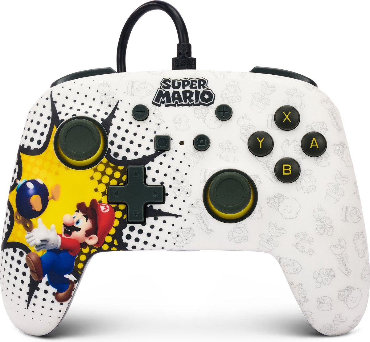 PowerA Enhanced kablet controller til Nintendo Switch - Bob-omb Blast - Wired Controller - Nintendo Switch