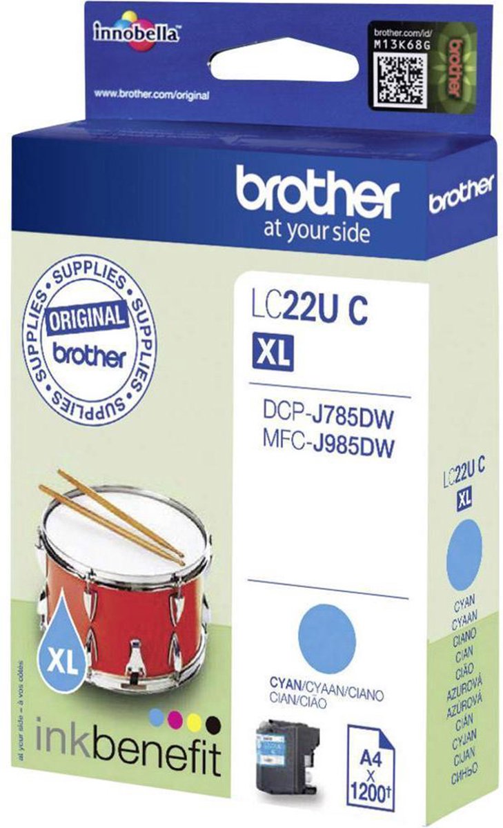 Brother LC22UC / LC 22UC High Capacity Cyan Ink