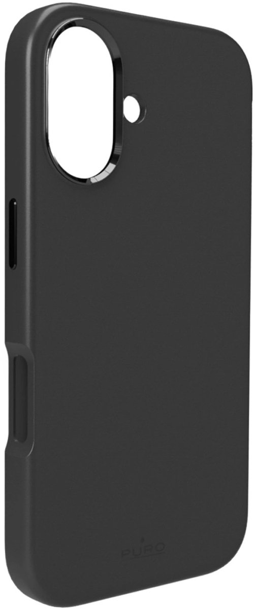 Puro Icon Mag Pro Liquid Silicone Case for iPhone 17 MagSafe Compatible with Camera Protection and Aluminum Buttons - Black