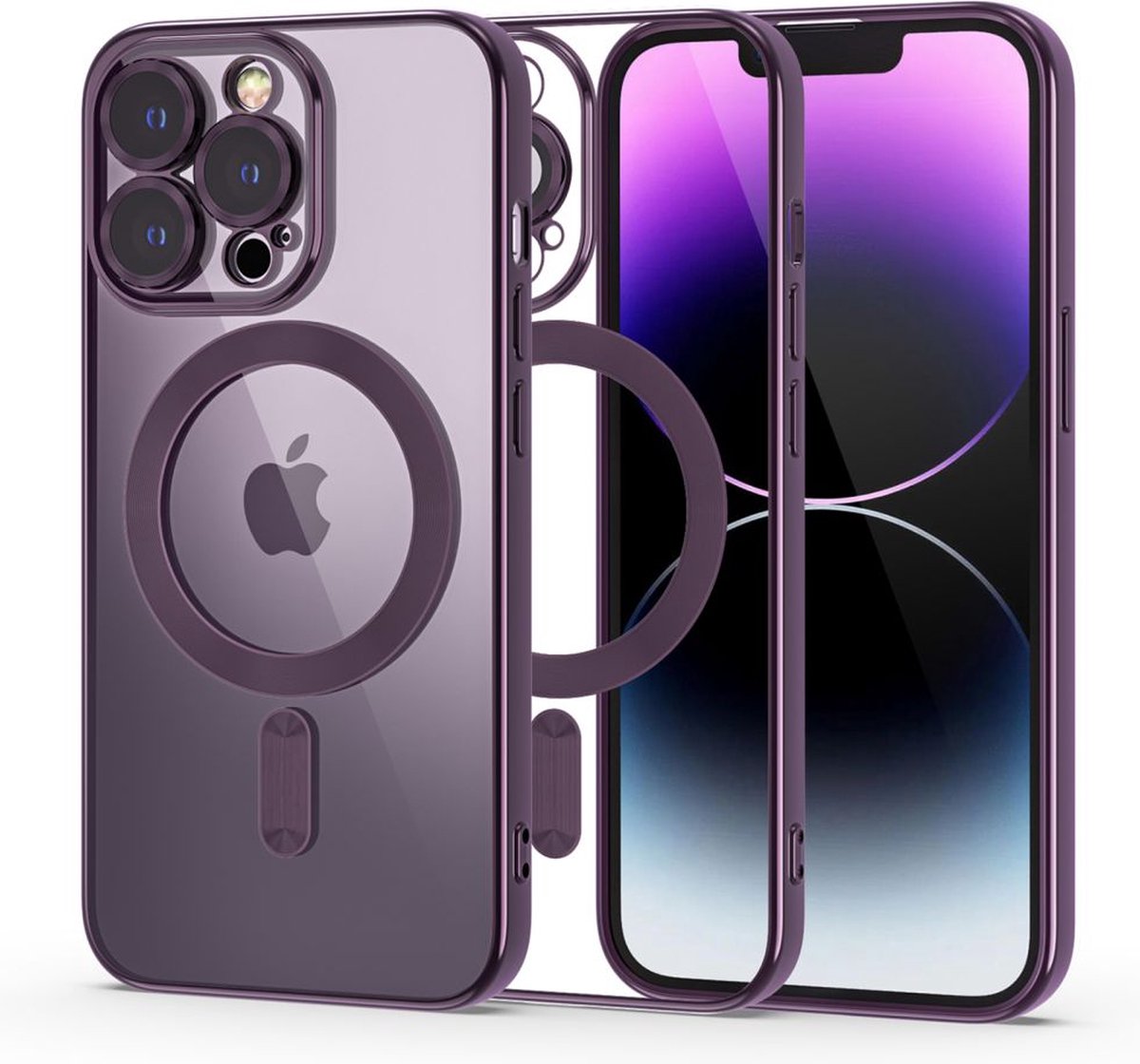 Tech-Protect MagShine Line MagSafe Case for iPhone 14 Pro - Purplemo