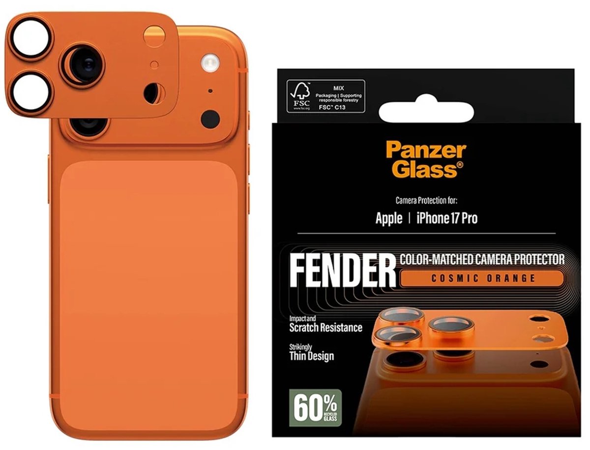 PanzerGlass Fender Camera Protector Cosmic Orange iPhone 17 Pro