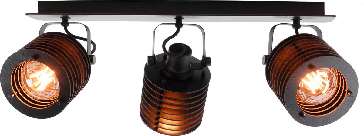 EGLO Segovia Skinne 3Xe27 Sort/Natur
