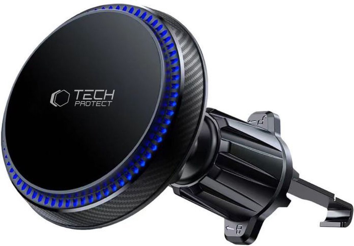 Tech-Protect MM15W-V4 Car Phone Holder with MagSafe 15W Inductive Charger for Air Vent - Black