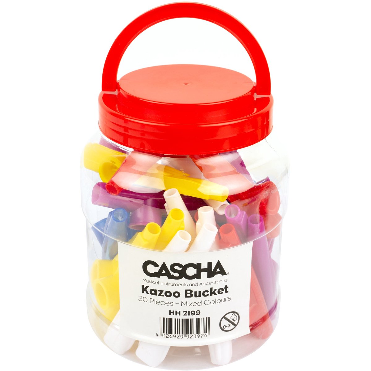 Cascha HH 2199 Bucket of 30 Kazoos (Various Colours)