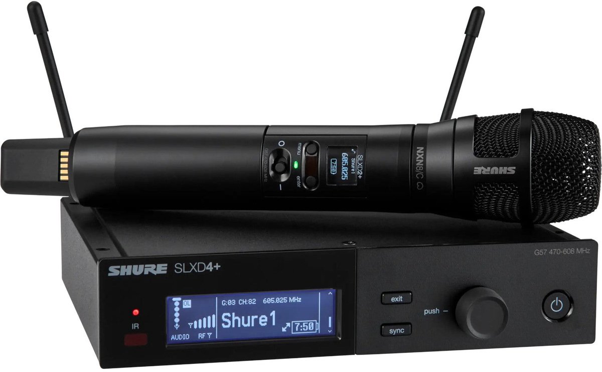 Shure SLXD24+ /N8C-K55 Sistema portatile wireless con Nexadyne 8/C (606-694 MHz)