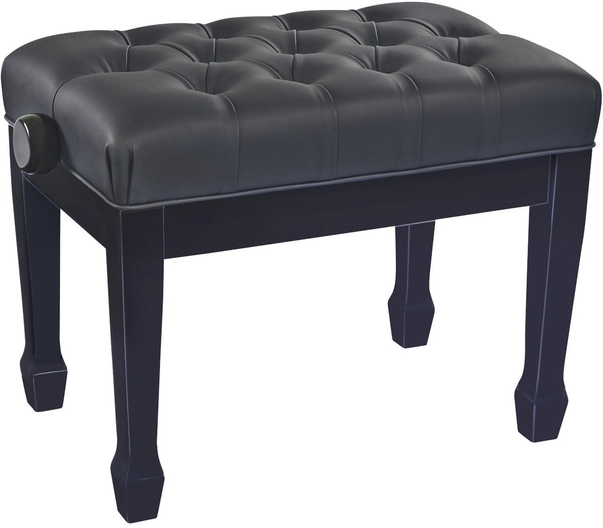 Konig & Meyer 13982 Piano bench »Deluxe« nero lucido, sedili in similpelle nera