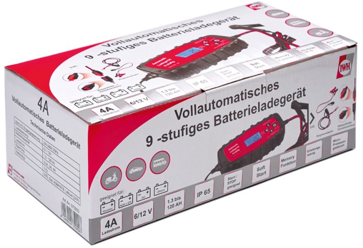 IWH 075901 075901 Caricatore automatico 12 V, 6 V 2 A, 4 A, 6.5 A