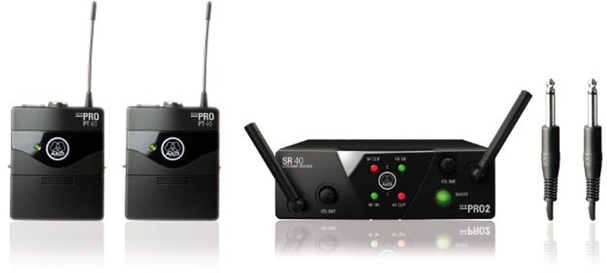 AKG WMS 40 Mini2 Dual wireless guitar system ISM2 ISM3