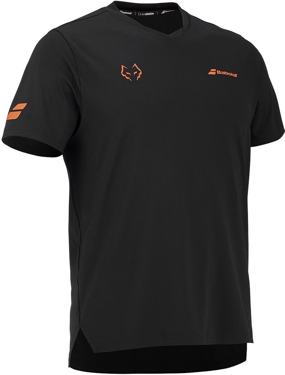 Babolat-T-Shirt Crew Hals Tee Black/Black 2026 J. Lebron