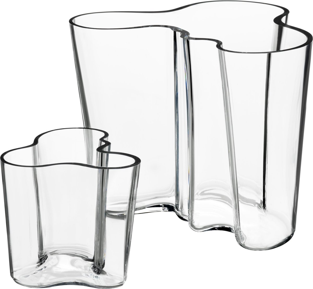 Iittala Vaso doppio Alvar Aalto trasparente