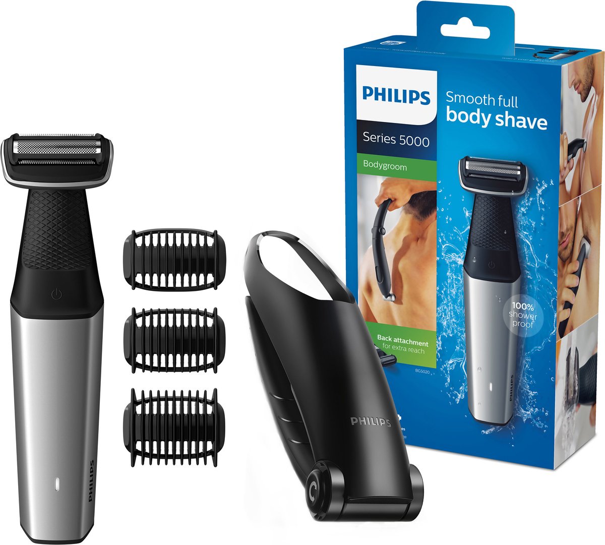 Philips BODYGROOM Series 5000 BG5020/15 Recortador corporal e íntimo impermeable