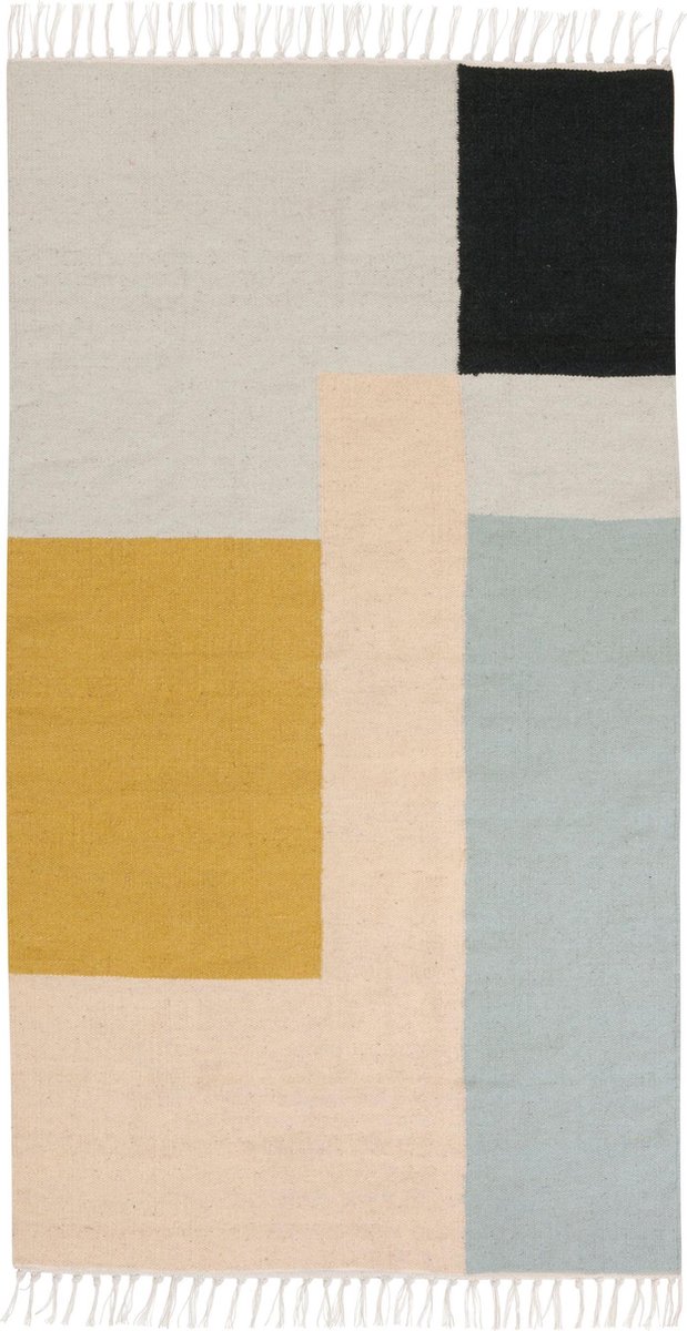 Ferm Living Alfombra Kelim, pequeña cuadrados