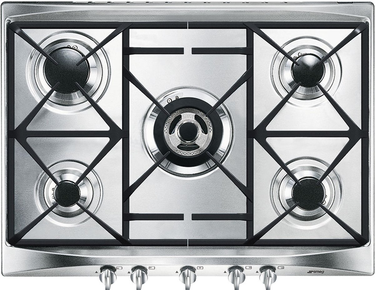 Smeg Cucina SR275XGH2 hobs Plata Integrado 70 cm Encimera de gas 5 zona(s)