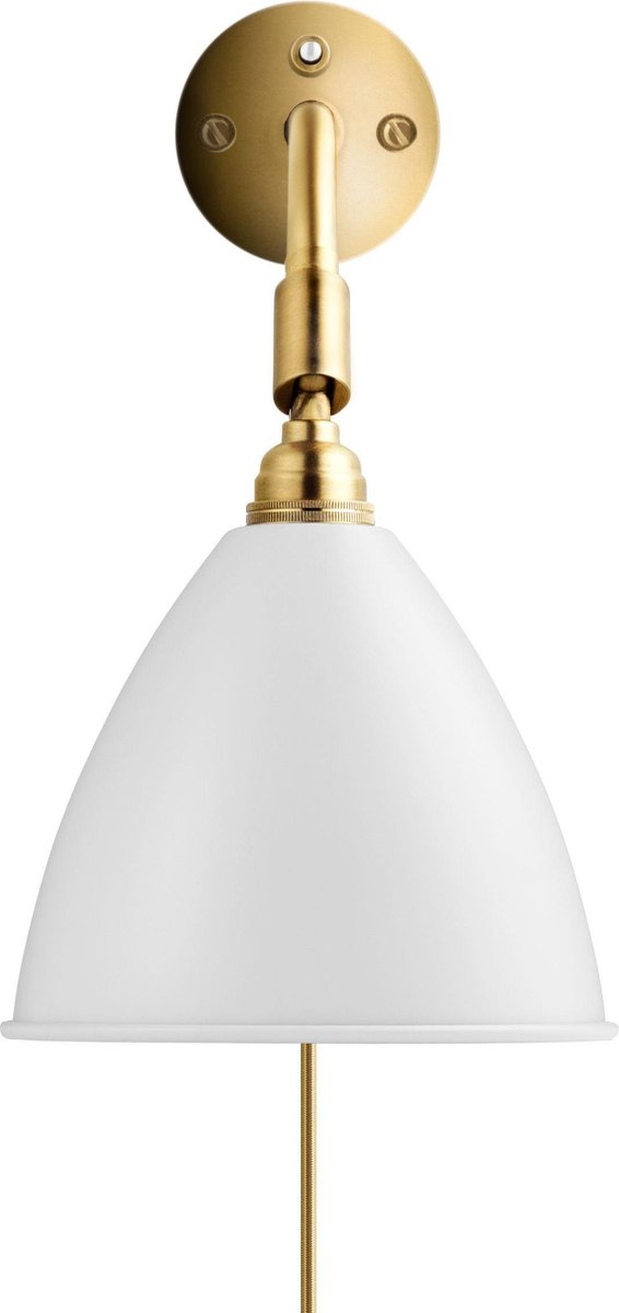 GUBI Lámpara de pared Bestlite BL7 blanco mate-latón