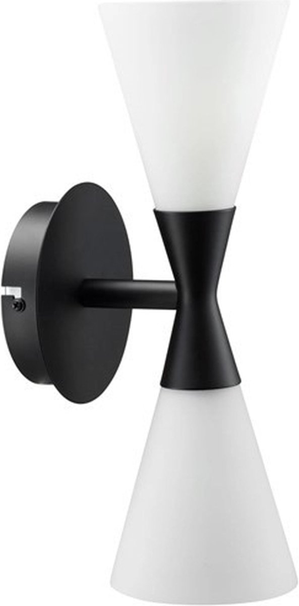 Herstal Aplique de pared Harlekin Duo Mattnegro