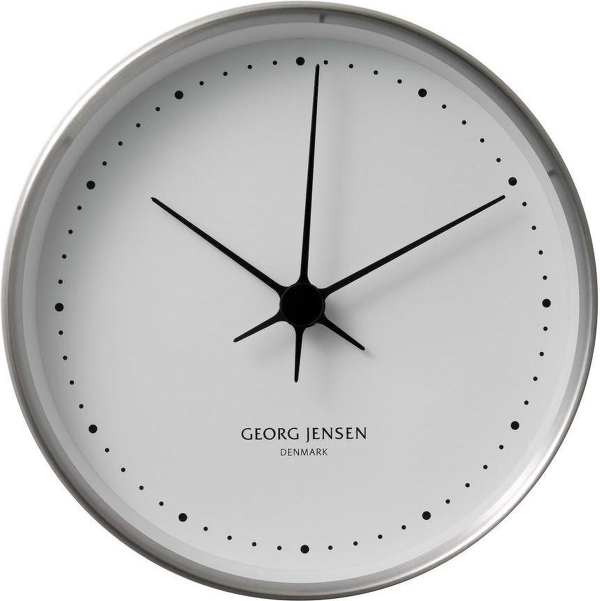 Georg Jensen Reloj de pared Koppel, blanco-acero inoxidable Ø 22 cm