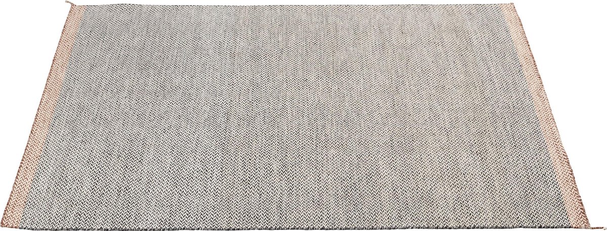 Muuto Alfombra de lana Ply 170x240 cm negro-blanco
