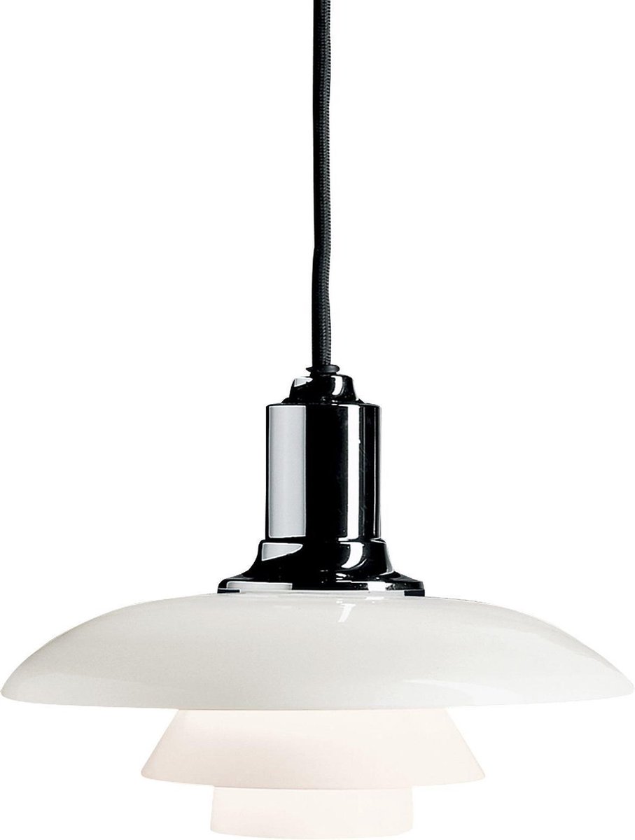 Louis Poulsen Suspension PH 3½-3 verre opale Chrome