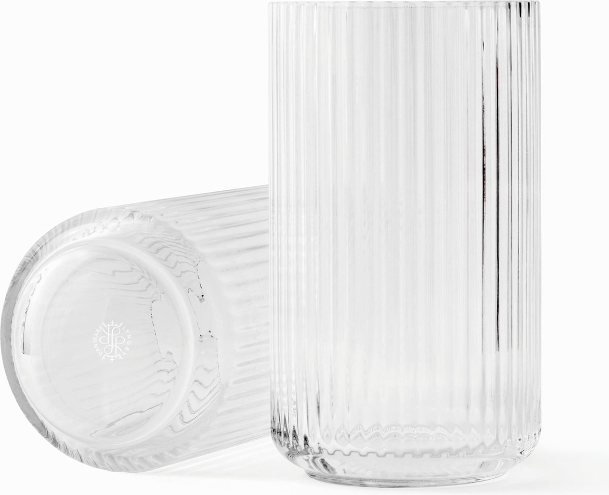 Lyngby Porcelæn Jarrón Lyngby, vidrio transparente 20 cm