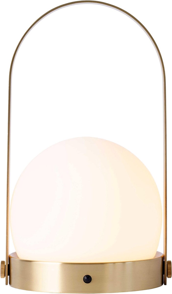 Audo Copenhagen Lampada da tavolo portatile Carrie ottone spazzolato
