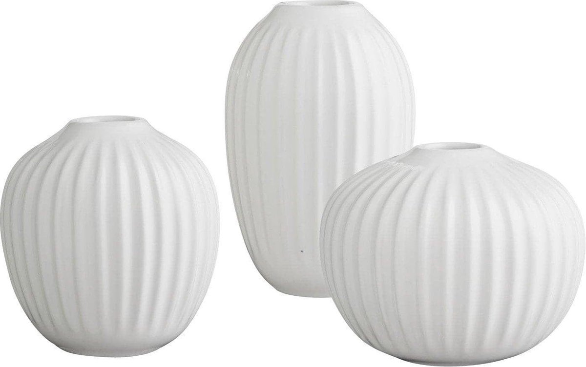 Kähler Set di vasi miniatura Hammershøi 3 pezzi bianco